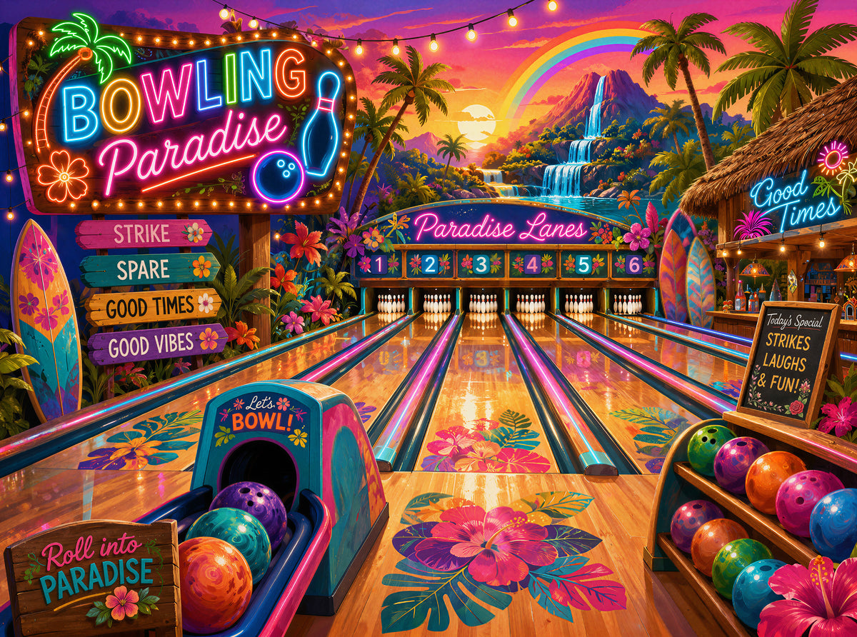Adult Jigsaw Puzzle 1000 Piece Bowling Paradise
