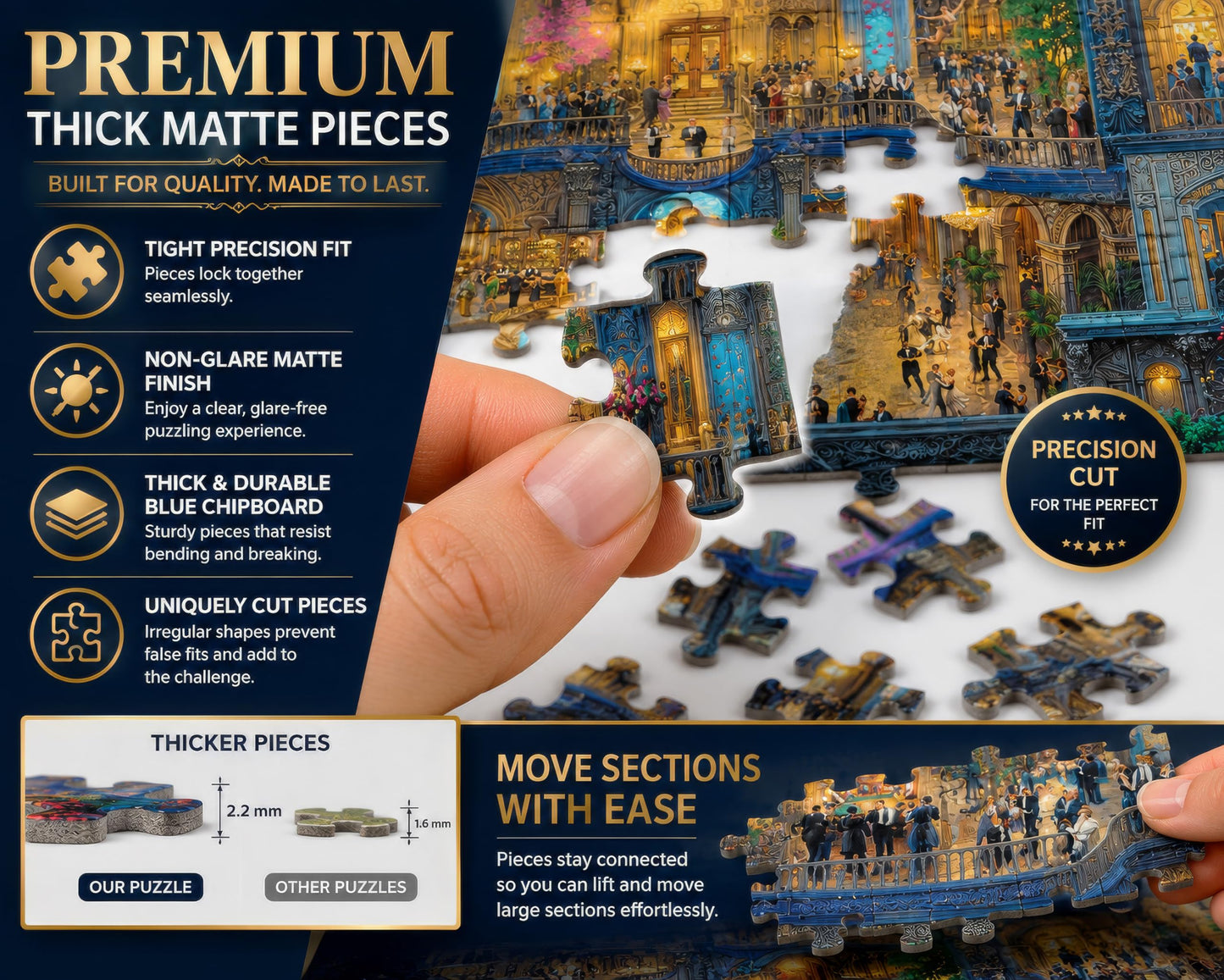 Prime Time Puzzles 1000 Piece Jigsaw Puzzle for Adults