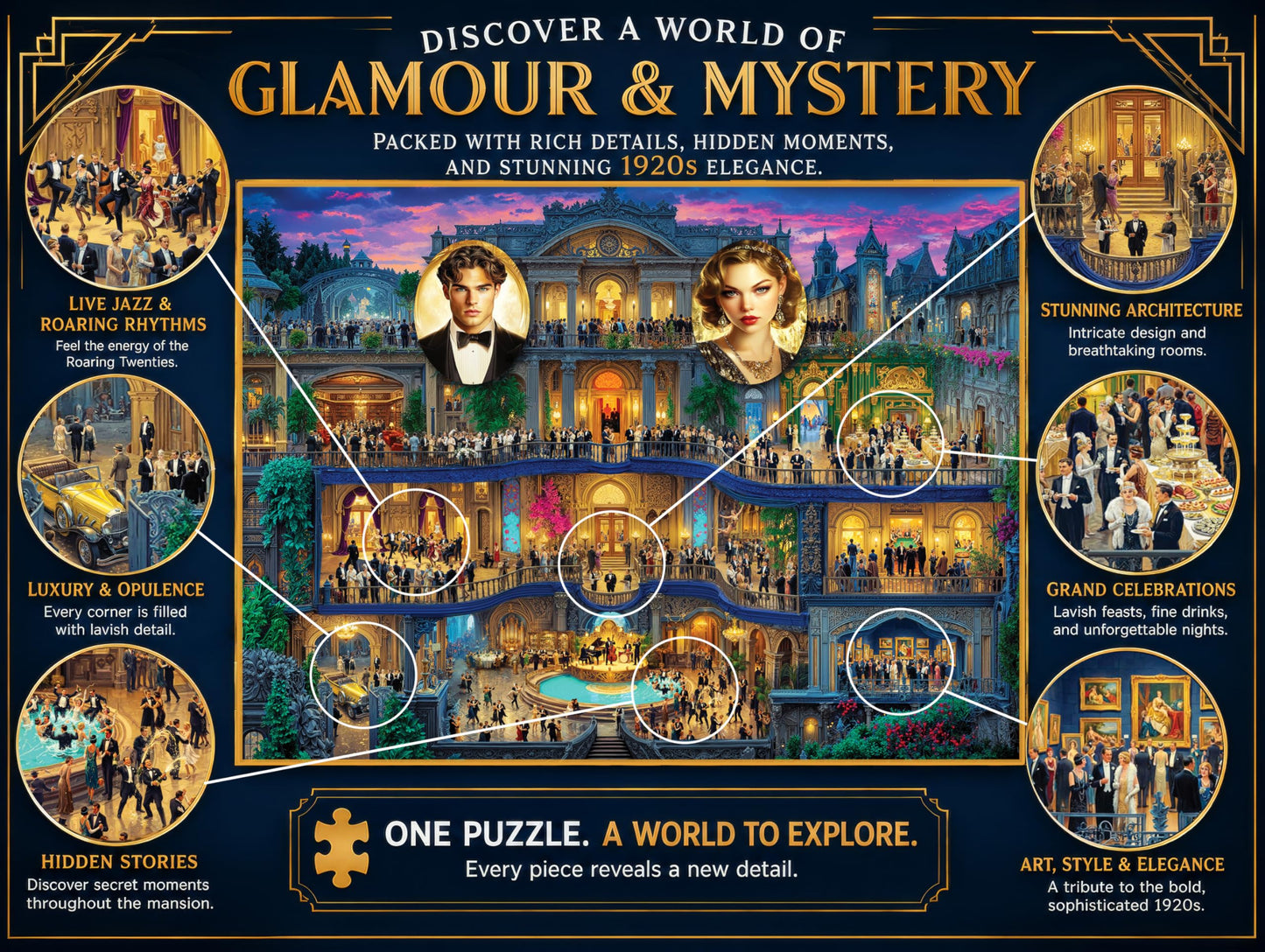 Prime Time Puzzles 1000 Piece Jigsaw Puzzle for Adults