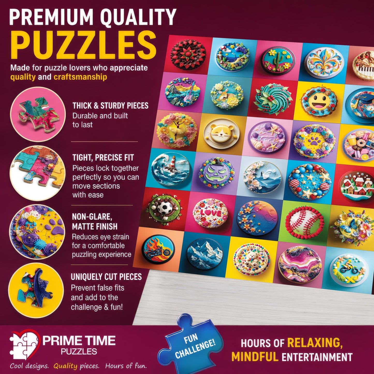 Prime Time Puzzles 1000 Piece Jigsaw Puzzle for Adults