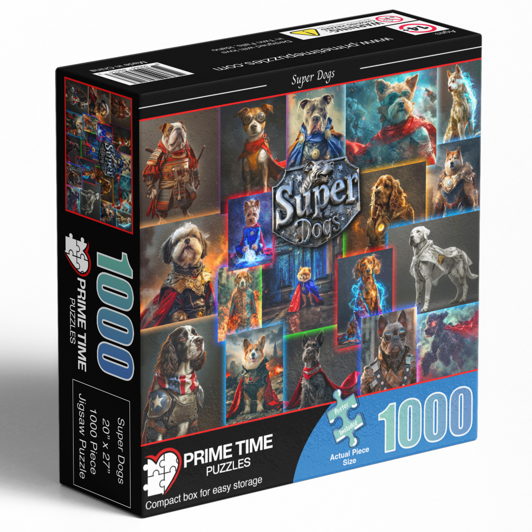 1000 Piece Jigsaw Puzzle - Superhero Dogs Puzzle - Super Dogs