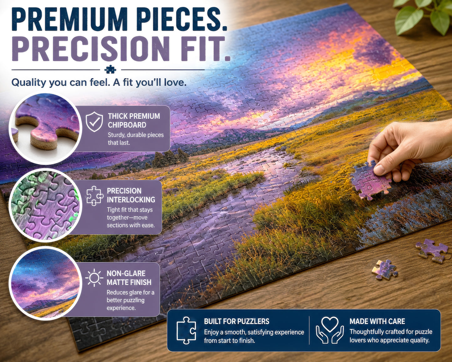 1000 Piece Jigsaw Puzzle for Adults - Nature Landscape - Idaho Gold - Challenging Puzzle Perfect for Game Nights - 1000 Piece for Adults. 20x27 inches